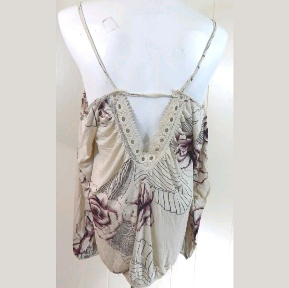 Free People Adelia Cold Shoulder Floral Top - Picture 3 of 5